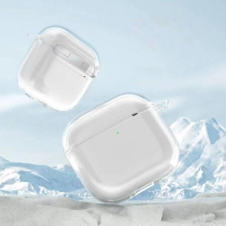 Apple Airpods 4 Şeffaf Parmak İzi Bırakmayan Kristalize Kılıf Airbag-14