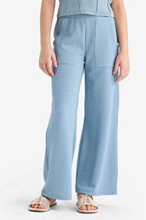 DeFacto Kız Çocuk Wide Leg Geniş Bol Paça Beli Lastikli Eşofman Altı C1180A825SMBE760