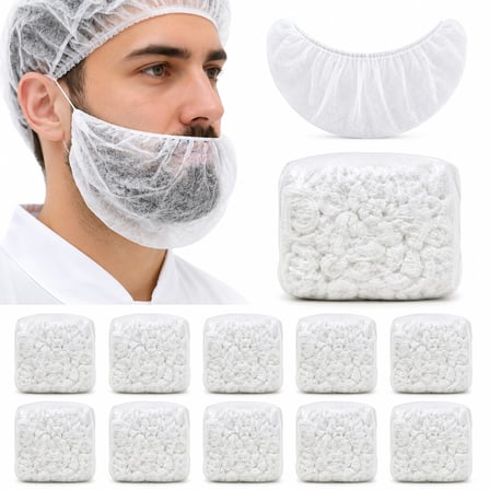 Sakal Bonesi 1000 Adet – Tela Kumaş, Tek Kullanımlık, Elastik Kenarlı – 10 Paket x 100 Adet