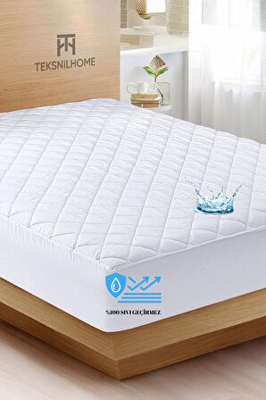 %100 Mikrofiber Sıvı Geçirmez Kapitoneli Fitted Yatak Alezi