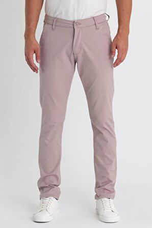 Erkek Slim Fit Yan Cep Chino Pantolon  Bej