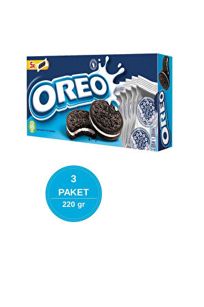 Oreo Vanilyalı Bisküvi 220 gr - 3 Adet