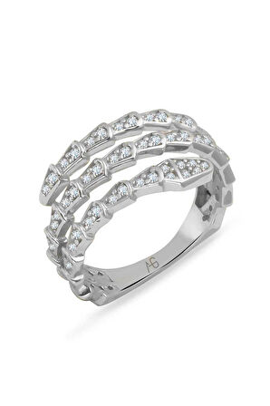 beyaz altın Beyaz Altın Sarmal Yılan Yüzük