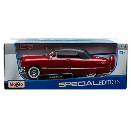 Maisto 1:18 1950 Ford Model Araba - Kırmızı