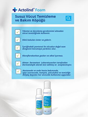 Actolind® Foam 100 ml Vücut Temizleme Köpüğü