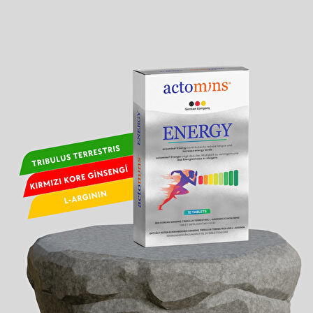 Actomins Energy Tribulus, Ginseng, L-arjinin İçeren Gıda Takviyesi