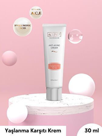 ACLIND® ANTI-AGING CREAM 30 ml | Yaşlanma Karşıtı Yüz Kremi | Güzellik Serisi