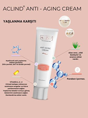 ACLIND® ANTI-AGING CREAM 30 ml | Yaşlanma Karşıtı Yüz Kremi | Güzellik Serisi