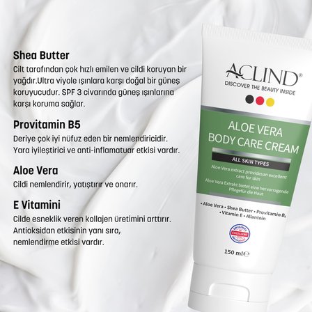 Aclind® ALOE VERA Body Care Cream 150 ml