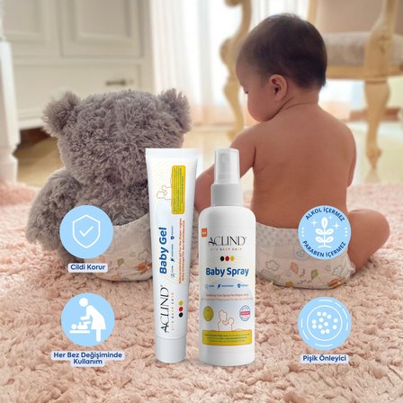 Aclind® Baby Spray 100 ml (Bebek Bez Bölgesi Temizleme Spreyi)