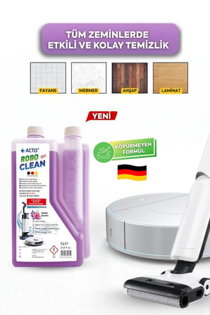 Acto® Robo Clean – Robot & Islak Dikey Süpürgeler İçin Egzotik Kokulu Konsantre Yüzey Temizleyici
