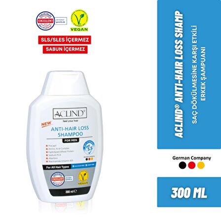 ACLIND® ANTI-HAIR LOSS SHAMPOO For Men 300 ml | Erkekler İçin Saç Dökülmesine Karşı Etkili Şampuan