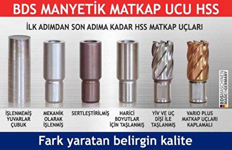 BDS  HSS KBL Manyetik Matkap Ucu UZUN  18x55 mm