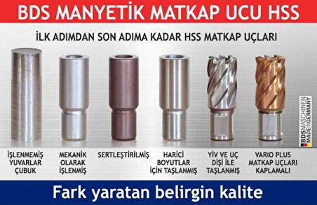 BDS  HSS KBL Manyetik Matkap Ucu UZUN  22x55 mm