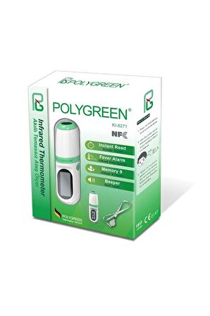 Polygreen Kı 8271 PLGKI8271 Temassız Alından Tabanca Dijital Ateş Ölçer 