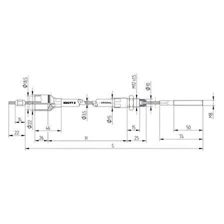 Knott 830-1040mm Karavan Dingil Fren Teli