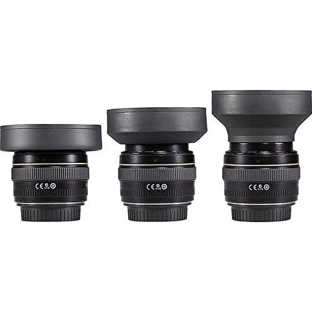 Ayex Üç Kademeli Kauçuk 58Mm Parasoley- Lens Hood