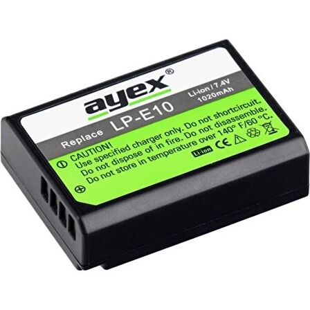 Ayex Canon İçin Lp-E10 Batarya