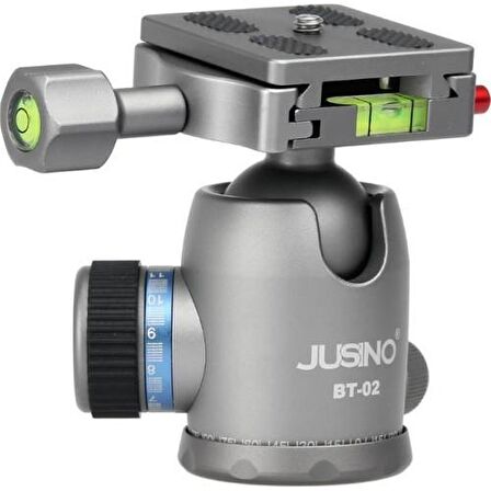 Jusino BT-02 Profesyonel Tripod Kafası Aluminyum Silver