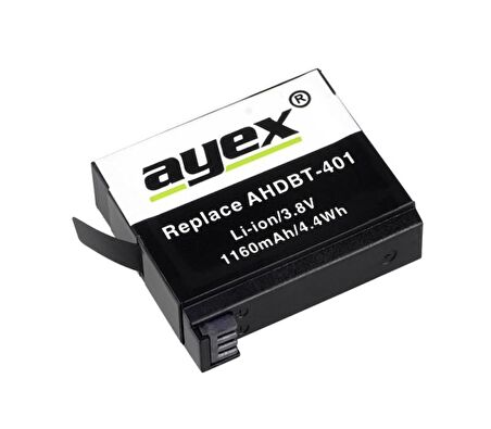 Ayex AHDBT-401 Batarya, GoPro Hero 4 Uyumlu