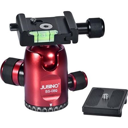 Jusino BS-08Q Tripod Kafası Kırmızı