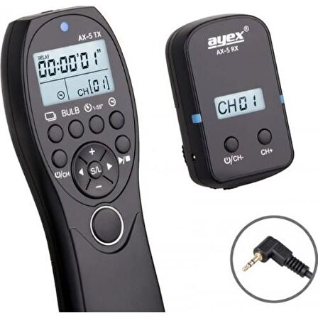 Ayex Canon İçin Kablosuz Zaman Ayarlı Kumanda Ax-5 E3