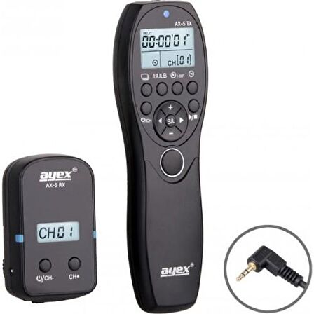 Ayex Canon İçin Kablosuz Zaman Ayarlı Kumanda Ax-5 E3