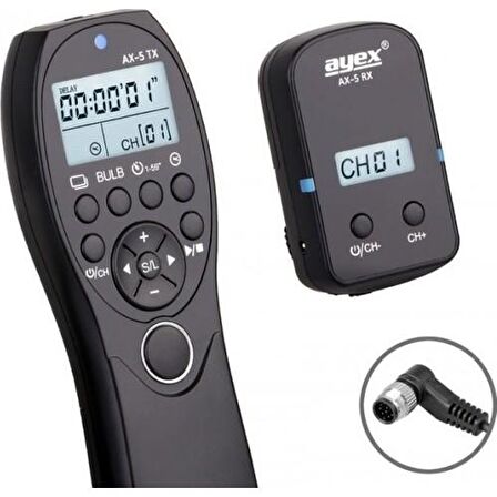 Ayex Nikon İçin Ax-5 Dc0 Kablosuz Zaman Ayarlı Kumanda
