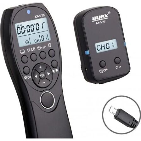 Ayex Sony İçin Ax-5 S2 Kablosuz Zaman Ayarlı Kumanda