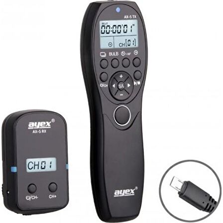 Ayex Sony İçin Ax-5 S2 Kablosuz Zaman Ayarlı Kumanda