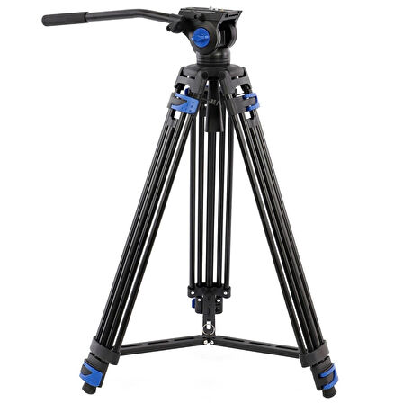 ayex VT-827 Profesyonel Video Tripod – 20kg Taşıma Kapasiteli, Video Kafalı