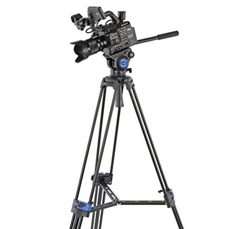 ayex VT-827 Profesyonel Video Tripod – 20kg Taşıma Kapasiteli, Video Kafalı