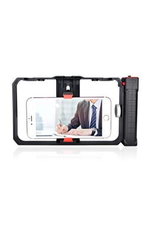 Telefonlar Için Profesyönel Video Rig Cage, Video Çekim Kafesi