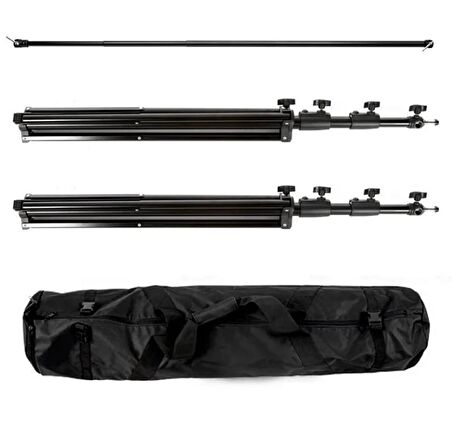 Ayex  Teleskopik Crossbarlı Taşınabilir Fon Askı Sistemi 280cm x 300cm