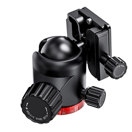 JUSINO BE-36 Profesyonel Tripod Kafası – 12 kg Taşıma Kapasiteli – CNC Alüminyum – 360° Panoramik Hareket – Arca-Swiss Uyumlu