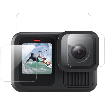 Ayex Telesin S6-FLM-08-TGP Temperli Cam Lens ve Ekran Koruyucu Seti – GoPro HERO13 ile Uyumlu