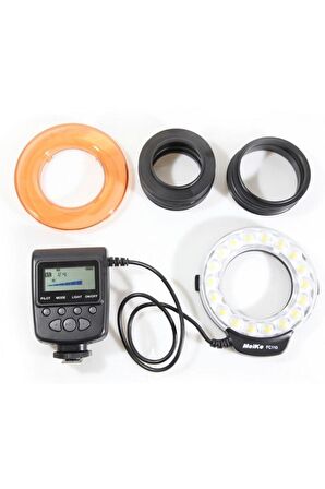 Canon DSLR Makineler İçin MeiKe FC110 LED (Macro) Makro Ring Flaş