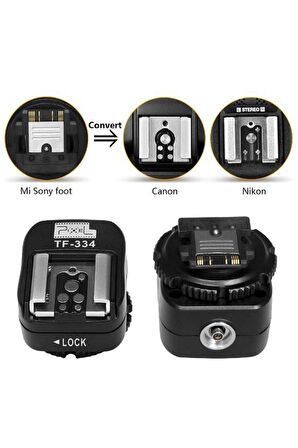 Sony A6000, A6300, A6500 Için Canon, Nikon Hot Shoe Converter