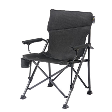 Uquip Roxy Comfort+ Black Edition Yüksek Konforlu Katlanır Kamp Sandalyesi