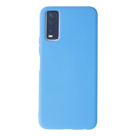Vivo Y11S Kılıf Nano içi Kadife Silikon - Mavi