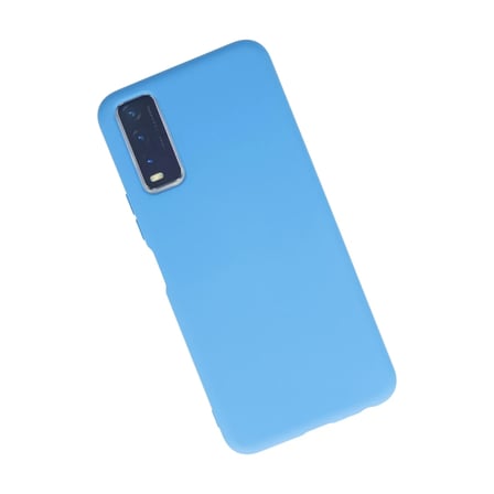 Vivo Y11S Kılıf Nano içi Kadife Silikon - Mavi