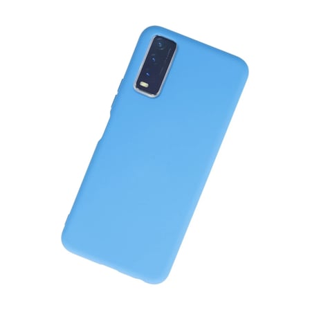 Vivo Y11S Kılıf Nano içi Kadife Silikon - Mavi