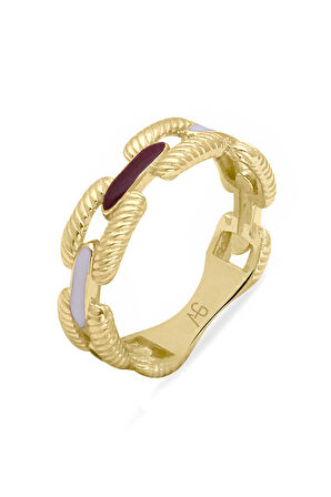 Sarı Altın Taşsız Altın Zincir Yüzük