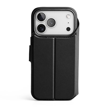 Vonmahlen iPhone 17 Pro Max Vegan Deri Folio - Siyah