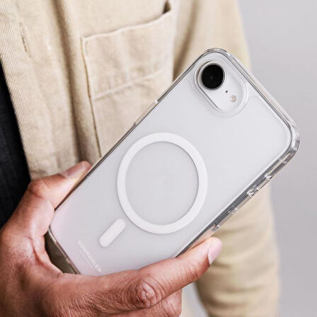 Vonmahlen iPhone 16e için Transparan Kılıf - Beyaz