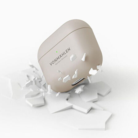 Vonmahlen AirPods 4. nesil için İnce Kapak Kılıf - Krem