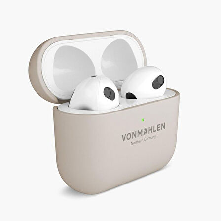 Vonmahlen AirPods 4. nesil için İnce Kapak Kılıf - Krem