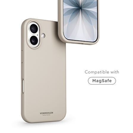 Vonmahlen iPhone 17 Yumuşak Silikon Kılıf - Krem