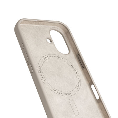 Vonmahlen iPhone 17 Yumuşak Silikon Kılıf - Krem