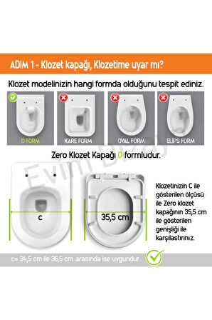 Aqua Bagno Zero Yavaş Kapanan Klozet Kapağı - Duroplast